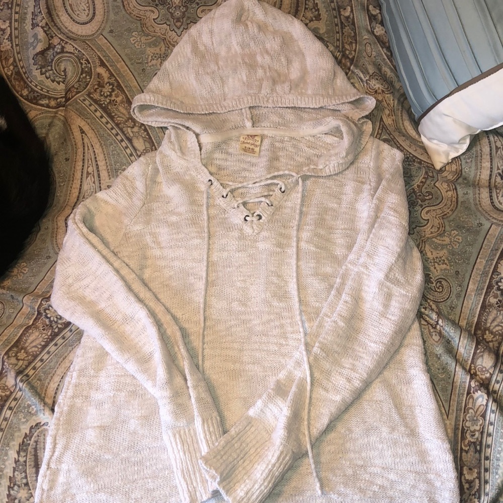 Faded glory hoodie with tie string front
